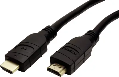 Value HDMI priključni kabel HDMI-A  vtič\, HDMI-A  vtič 25.00 m črna 14.99.3454 #####4K UHD\, zaščiten\, aktivno z ojačitvijo signala HDMI kabel