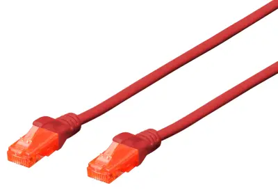 Digitus DK-1612-010 RJ45 omrežni kabel\, Patch kabel CAT 6 U/UTP 1.00 m siva zviti pari 1 kos