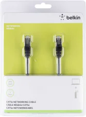 Belkin A3L981BT10MBKHS RJ45 omrežni kabel\, Patch kabel CAT 6 S/FTP 10.00 m črna z zaščitnim zapornim zatičem 1 kos