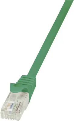 LogiLink CP2095U RJ45 omrežni kabel\, Patch kabel CAT 6 U/UTP 10.00 m zelena z zaščitnim zapornim zatičem 1 kos