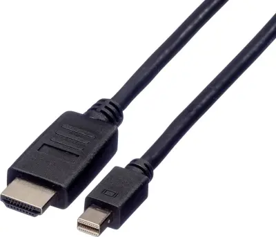 Roline Mini-DisplayPort / HDMI adapterski kabel mini DisplayPort  vtič\, HDMI-A  vtič 4.50 m črna 11.04.5793 zaščiten DisplayPort kabel