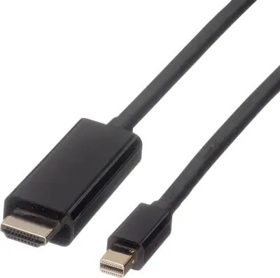 Roline Mini-DisplayPort / HDMI adapterski kabel mini DisplayPort  vtič\, HDMI-A  vtič 3.00 m črna 11.04.5797 zaščiten DisplayPort kabel