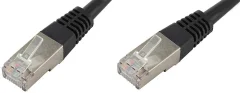 econ connect F6TP0\,25SW RJ45 omrežni kabel\, Patch kabel CAT 6 S/FTP 0.25 m črna dvojno zaščiten 1 kos