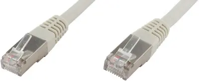 econ connect F6TP0\,5GR RJ45 omrežni kabel\, Patch kabel CAT 6 S/FTP 0.50 m siva dvojno zaščiten 1 kos