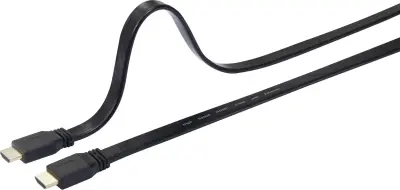 SpeaKa Professional High Speed HDMI raven kabel z Ethernetom5.00 m HDMI Ploščat priključni kabel  5.00 m črna SpeaKa Professional