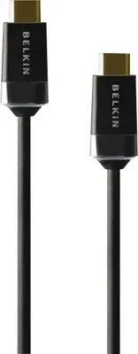 Belkin HDMI priključni kabel HDMI-A  vtič\, HDMI-A  vtič 1.00 m črna HDMI0018G-1M pozlačeni konektorji HDMI kabel