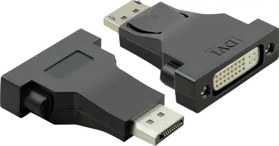 Value DisplayPort / DVI adapterski kabel DisplayPort  vtič\, DVI-D 24+1-polna vtičnica 0.15 m črna 12.99.3157  DisplayPort kabel