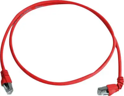 Telegärtner L00000A0196 RJ45 omrežni kabel\, Patch kabel CAT 6a S/FTP 1.00 m rdeča ognjevaren\, brez halogena 1 kos