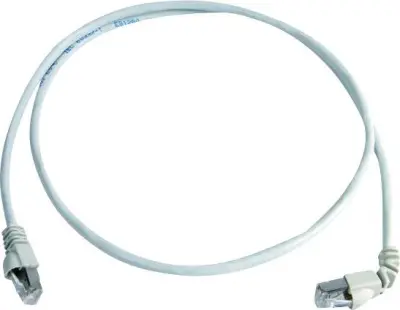 Telegärtner L00000A0204 RJ45 omrežni kabel\, Patch kabel CAT 6a S/FTP 1.00 m bela ognjevaren\, brez halogena 1 kos