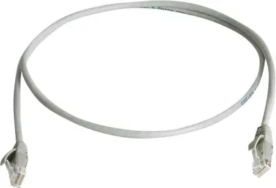 Telegärtner L00004A0178 RJ45 omrežni kabel\, Patch kabel CAT 6 U/UTP 7.50 m siva ognjevaren\, brez halogena 1 kos