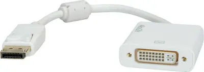 Roline DisplayPort / DVI adapterski kabel DisplayPort  vtič\, DVI-D 24+1-polna vtičnica 0.15 m siva 12.03.3136  DisplayPort kabel