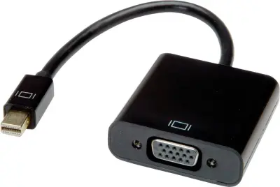 Value Mini-DisplayPort / VGA adapterski kabel mini DisplayPort  vtič\, VGA 15-polna vtičnica 0.15 m črna 12.99.3126  DisplayPort kabel