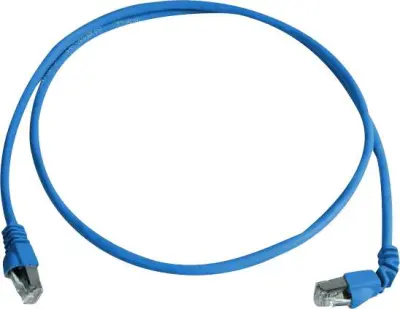Telegärtner L00000A0198 RJ45 omrežni kabel\, Patch kabel CAT 6a S/FTP 1.00 m modra ognjevaren\, brez halogena 1 kos