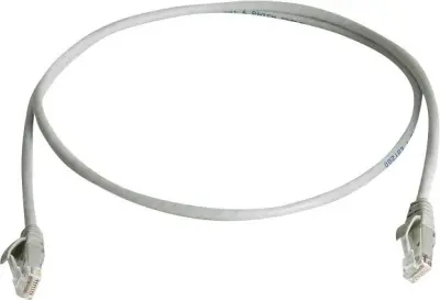 Telegärtner L00003A0204 RJ45 omrežni kabel\, Patch kabel CAT 6 U/UTP 5.00 m siva ognjevaren\, brez halogena 1 kos