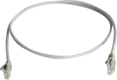 Telegärtner L00000A0287 RJ45 omrežni kabel\, Patch kabel CAT 6 U/UTP 0.50 m siva ognjevaren\, brez halogena 1 kos