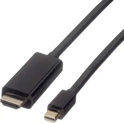 Roline Mini-DisplayPort / HDMI adapterski kabel mini DisplayPort  vtič\, HDMI-A  vtič 1.00 m črna 11.04.5795 zaščiten DisplayPort kabel