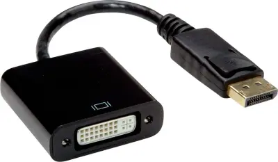 Value DisplayPort / DVI adapterski kabel DisplayPort  vtič\, DVI-D 24+1-polna vtičnica 0.15 m črna 12.99.3137  DisplayPort kabel