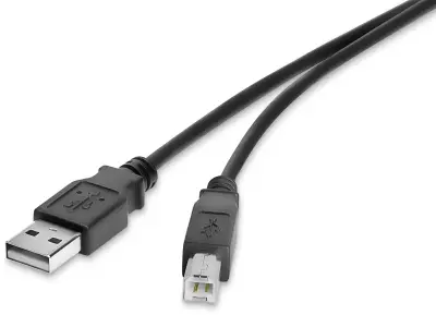 Renkforce USB kabel USB 2.0 USB-A vtič\, USB-B vtič 0.30 m črna pozlačeni konektorji RF-4463064