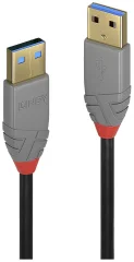 LINDY USB kabel USB 3.2 gen. 1 (USB 3.0) USB-A vtič\, USB-A vtič 3.00 m črna\, siva  36753