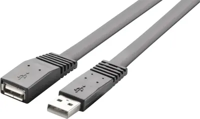 Renkforce USB kabel USB 2.0 USB-A vtič\, USB-A vtičnica 3.00 m črna visoko fleksibilno RF-4096101