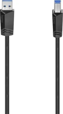 Hama USB kabel USB 3.2 gen. 1 (USB 3.0) USB-A vtič\, USB-B vtič 1.50 m črna  00200625