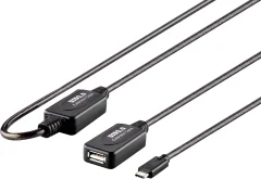 Renkforce USB kabel USB 2.0 USB-C® vtič\, USB-A vtičnica 7.50 m črna pozlačeni konektorji RF-4752800