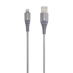 Skross USB kabel USB 2.0 USB-C® vtič\, Apple Lightning vtič  2.00 m space siva okrogel\, prilagodljiv\, polimerna prevleka SKCA0016C-MFI200CN