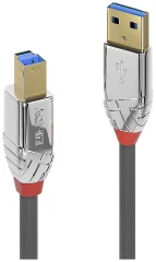 LINDY USB kabel USB 3.2 gen. 1 (USB 3.0) USB-A vtič\, USB-B vtič 2.00 m siva  36662