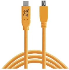 Tether Tools USB kabel USB 2.0 USB-C® vtič\, USB-mikro-B vtič 4.60 m oranžna  CUC2515-ORG