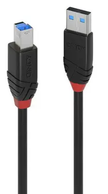 LINDY USB kabel USB 3.2 gen. 1 (USB 3.0) USB-A vtič\, USB-B vtič 10.00 m črna  43227