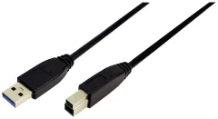 LogiLink USB kabel USB 3.2 gen. 1 (USB 3.0) USB-A vtič\, USB-B vtič 1.00 m črna