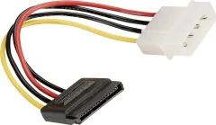 Roline trdi disk priključni kabel [1x 4-polni moški konektor Molex - 1x električni ženski konektor SATA] 0.15 m