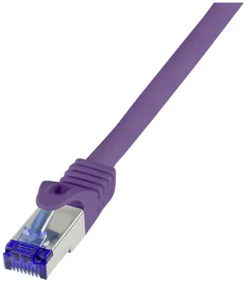 Priključni kabel Ultraflex\, Cat.6A\, S / FTP\, vijolična\, 0\,25 m LogiLink C6A019S RJ45  CAT 6a S/FTP 0.25 m vijolična  1 kos