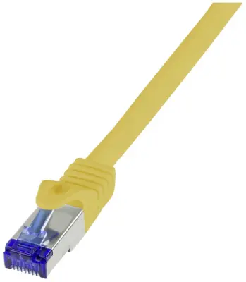 Priključni kabel Ultraflex\, Cat.6A\, S / FTP\, rumen\, 0\,5 m LogiLink C6A027S RJ45  CAT 6a S/FTP 0.50 m rumena  1 kos