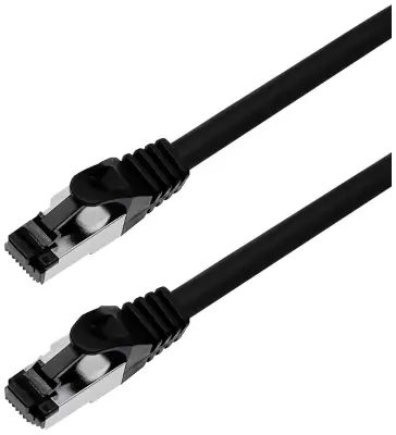Maxtrack TI 29-1 L RJ45 omrežni kabel\, Patch kabel CAT 8.1 S/FTP 1.00 m črna  1 kos