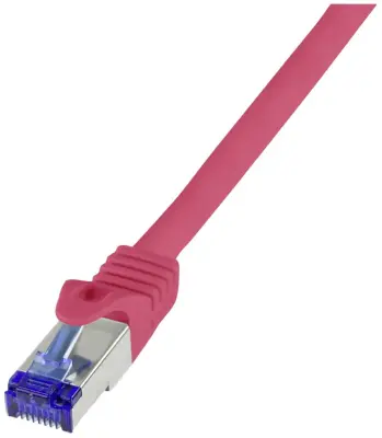 Priključni kabel Ultraflex\, Cat.6A\, S / FTP\, rdeč\, 0\,25 m LogiLink C6A014S RJ45  CAT 6a S/FTP 0.25 m rdeča  1 kos