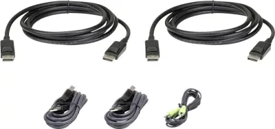 ATEN KVM kabel [1x moški konektor DisplayPort, moški konektor USB 2.0 tipa A, 3,5mm banana moški konektor - 1x ženski konektor USB 2.0 tipa b, 3,5mm b