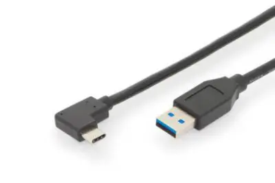 LINK USB kabel USB 3.2 gen. 1 (USB 3.0) USB-C® vtič\, USB-A vtič 1.00 m črna dvojno oklopljen AK-300147-010-S