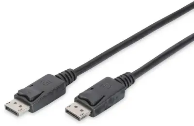 Digitus DisplayPort kabel DisplayPort vtič, DisplayPort vtič 3 m črna DB-340100-030-S pozlačeni konektorji, zaščita iz folije, pletena zaščita, zaščit