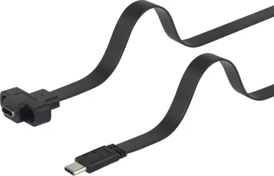 Renkforce USB 3.1 (gen. 2) podaljšek [1x moški konektor USB-C - 1x ženski konektor USB-C] 0.5 m črna lahko se privije, visoko fleksibilno Renkforce US
