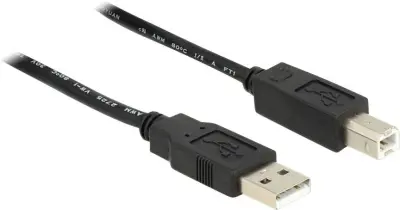 Delock USB 2.0 [1x moški konektor USB 2.0 tipa A - 1x moški konektor USB 2.0 tipa B] 20 m črna UL-certificirano Delock USB kabel USB 2.0 USB-A vtič, U