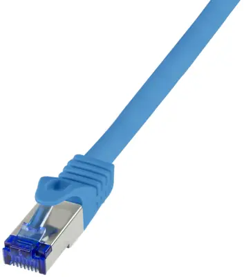Priključni kabel Ultraflex\, Cat.6A\, S / FTP\, modra\, 0\,25 m LogiLink C6A016S RJ45  CAT 6a S/FTP 0.25 m modra  1 kos