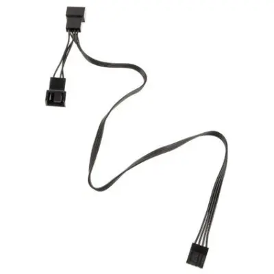 PC ventilator Y-kabel [1x 4-polni ženski konektor za računalniški ventilator - 2x 4-polni ženski konektor za računalniški ventilator] 0.35 m črna Koli