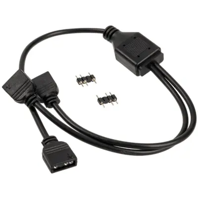 PC ventilator Y-kabel [1x 3-polni ženski konektor za računalniški ventilator - 2x 3-polni ženski konektor za računalniški ventilator] 0.3 m črna Kolin