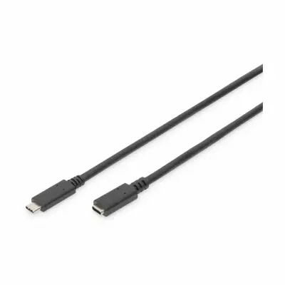 Digitus USB kabel USB 3.2 gen. 1 (USB 3.0) USB-C® vtič\, USB-C® vtičnica  0.70 m črna primeren za obojestranski priključek  AK-300210-007-S