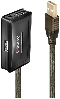 LINDY USB kabel USB 2.0 USB-A vtič\, USB-A vtičnica\, USB-A vtičnica\, USB-A vtičnica\, USB-A vtičnica 10.00 m siva  42635