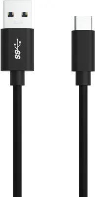 Ansmann USB kabel USB 3.2 gen. 1 (USB 3.0) USB-A vtič, USB-C vtič 1.2 m črna aluminijasti vtič, TPE plašč, primeren za obojestranski priključek 1700-0