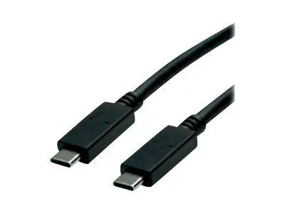 Roline green USB kabel USB 3.2 gen. 2 (USB 3.1 gen. 2) USB-C® vtič 0.50 m črna zaščiten\, TPE plašč\, brez halogena 11.44.9052