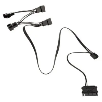 PC ventilator Y-kabel [1x 4-polni ženski konektor za računalniški ventilator - 4x 4-polni ženski konektor za računalniški ventilator] 0.35 m črna Koli