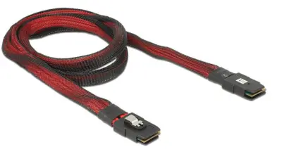 Priključni kabel za trdi disk [1x mini SAS vtič (SFF-8087) - 1x mini SAS vtič (SFF-8087)] 1 m rdeče/črne barve Delock